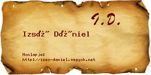 Izsó Dániel névjegykártya
